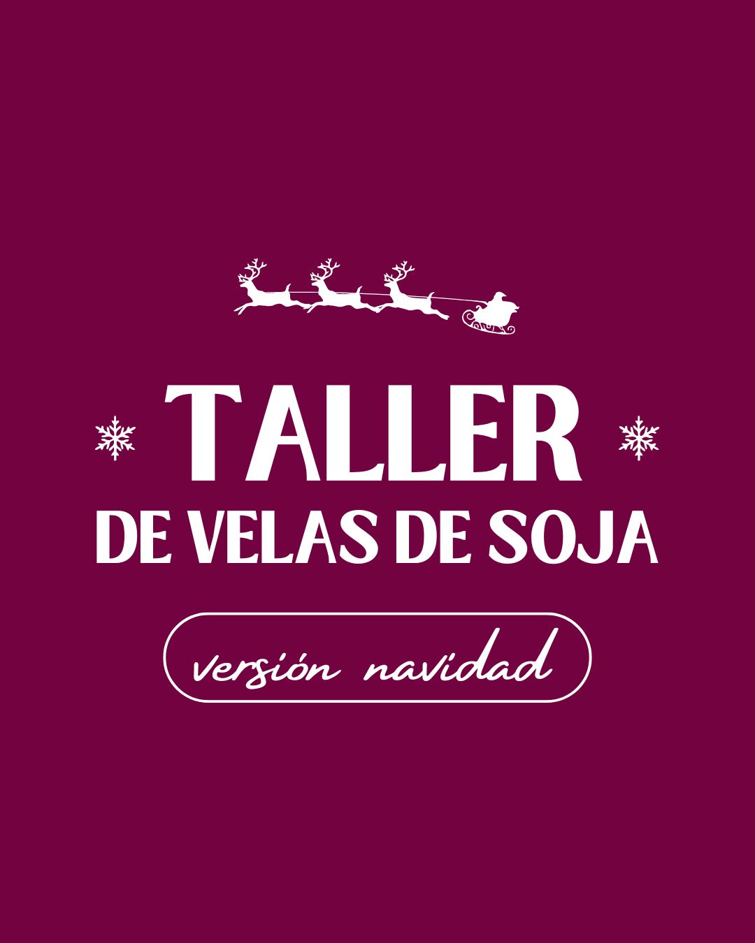 Plaza Talleres de velas versión NAVIDAD