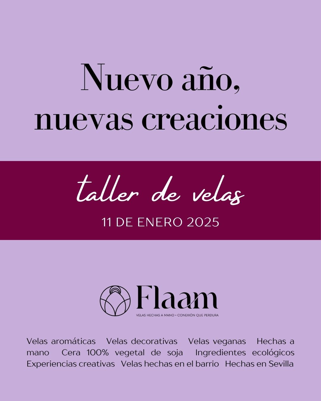 Plaza Taller de velas de soja - 11 de enero 2025