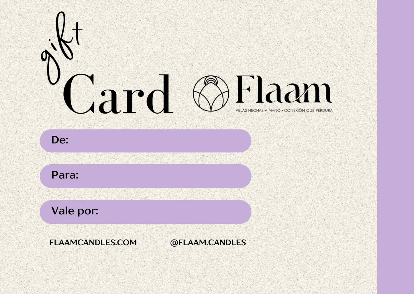 Tarjeta de regalo FLAAM