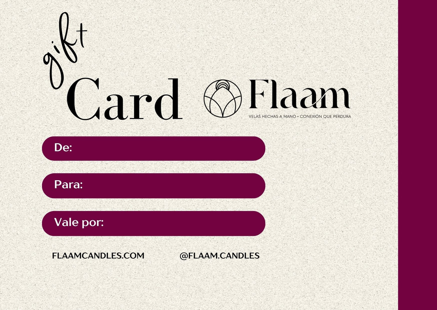 Tarjeta de regalo FLAAM