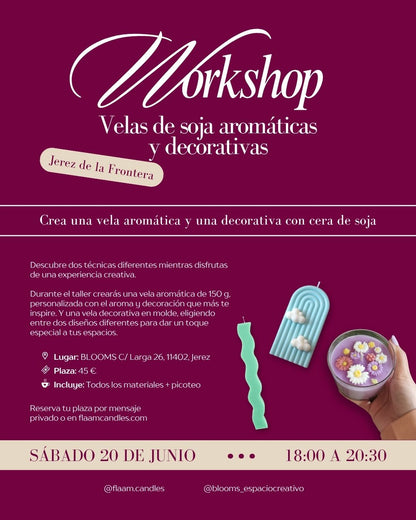 Plaza taller de vela aromática + vela decorativa JEREZ