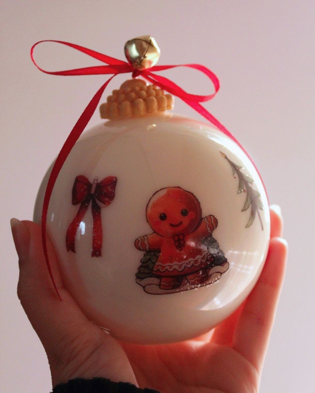 Bolas de navidad con efecto porcelana