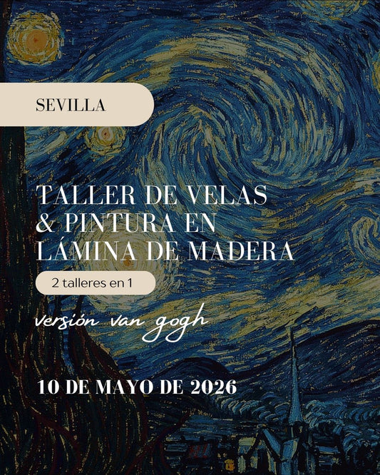 🌙🌠Plaza Taller de Velas & Pintura en madera: Van Gogh