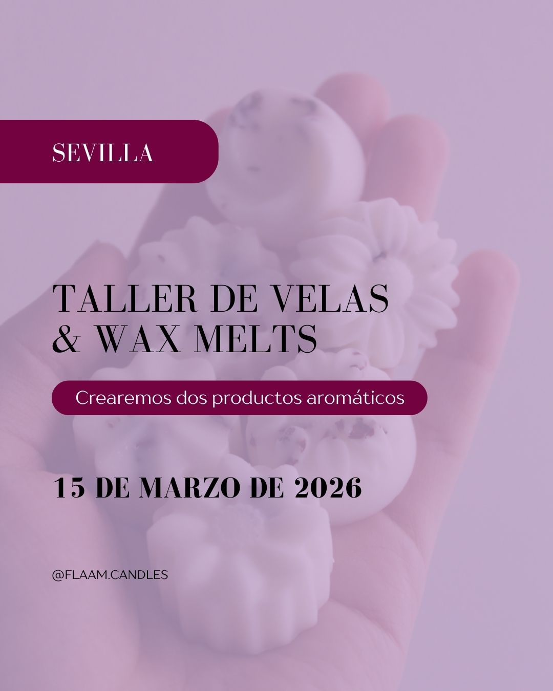 Plaza Taller de velas & wax melts Sevilla - 15 de marzo