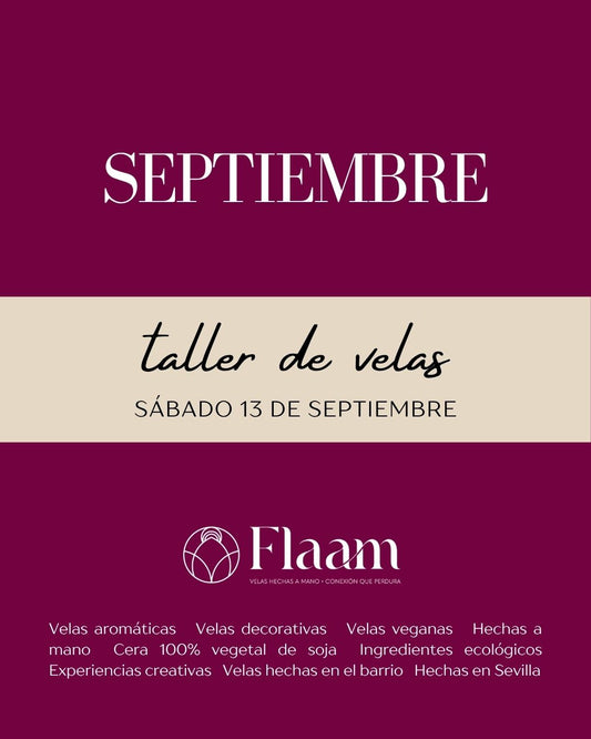Plaza Taller de velas de soja - 13 de septiembre