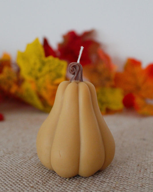 Calabaza decorativa color mostaza