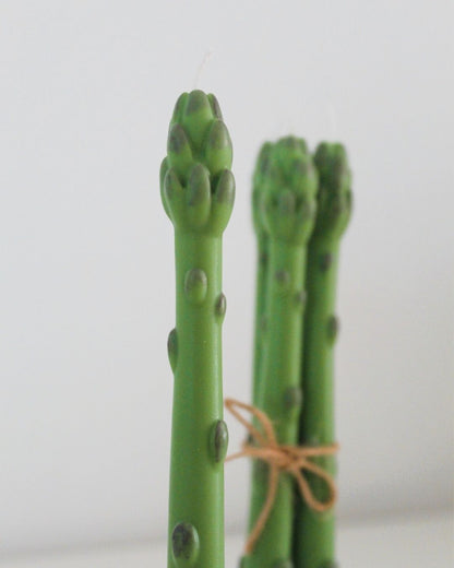 Ramillete 3 velas espárragos