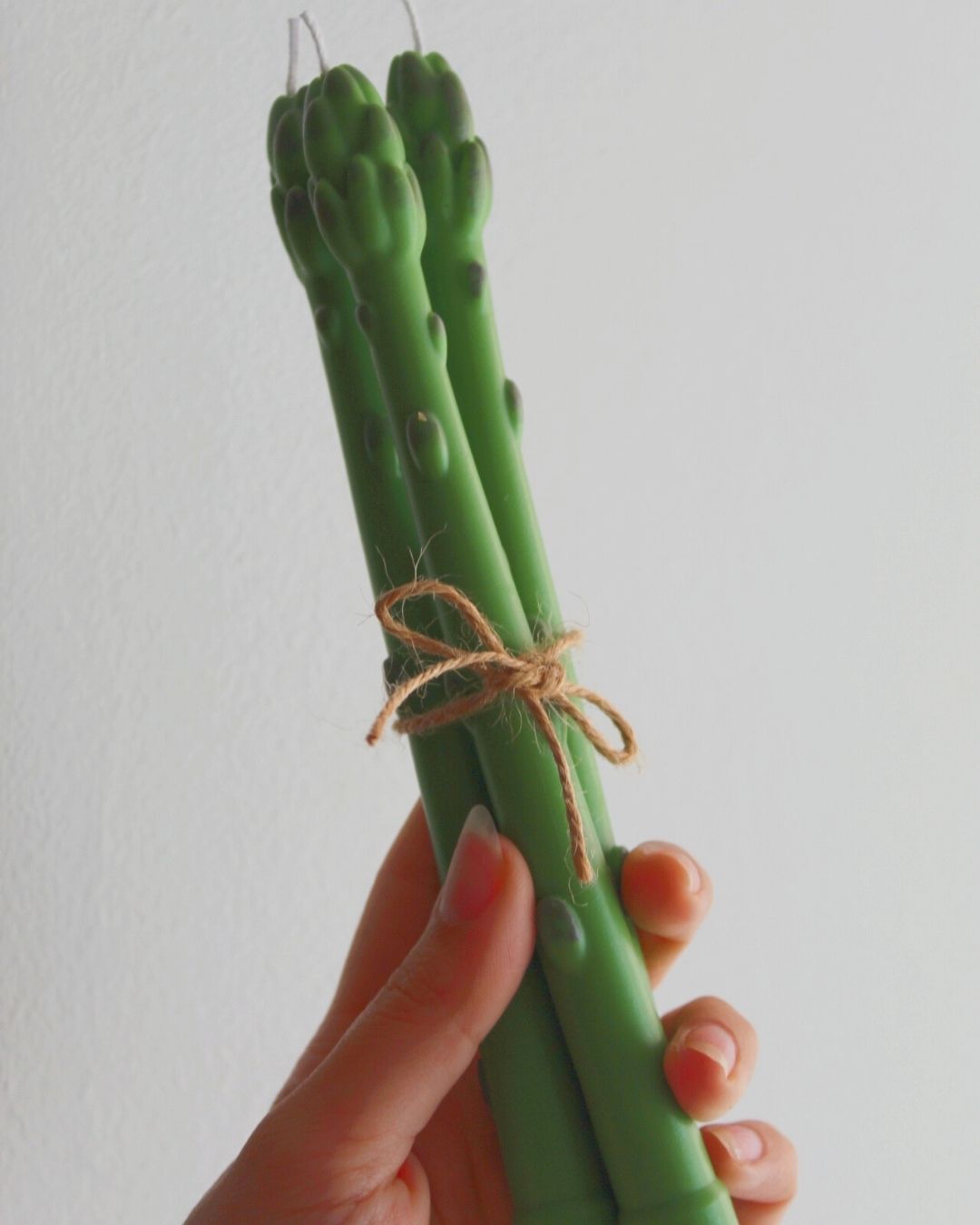 Ramillete 3 velas espárragos