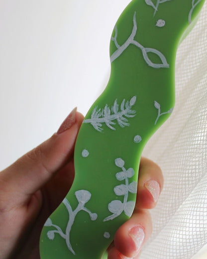 Vela pilar waves | Pintadas a mano