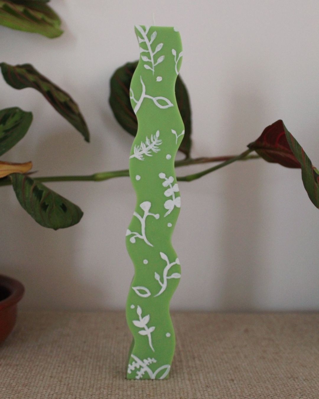 Vela pilar waves | Pintadas a mano