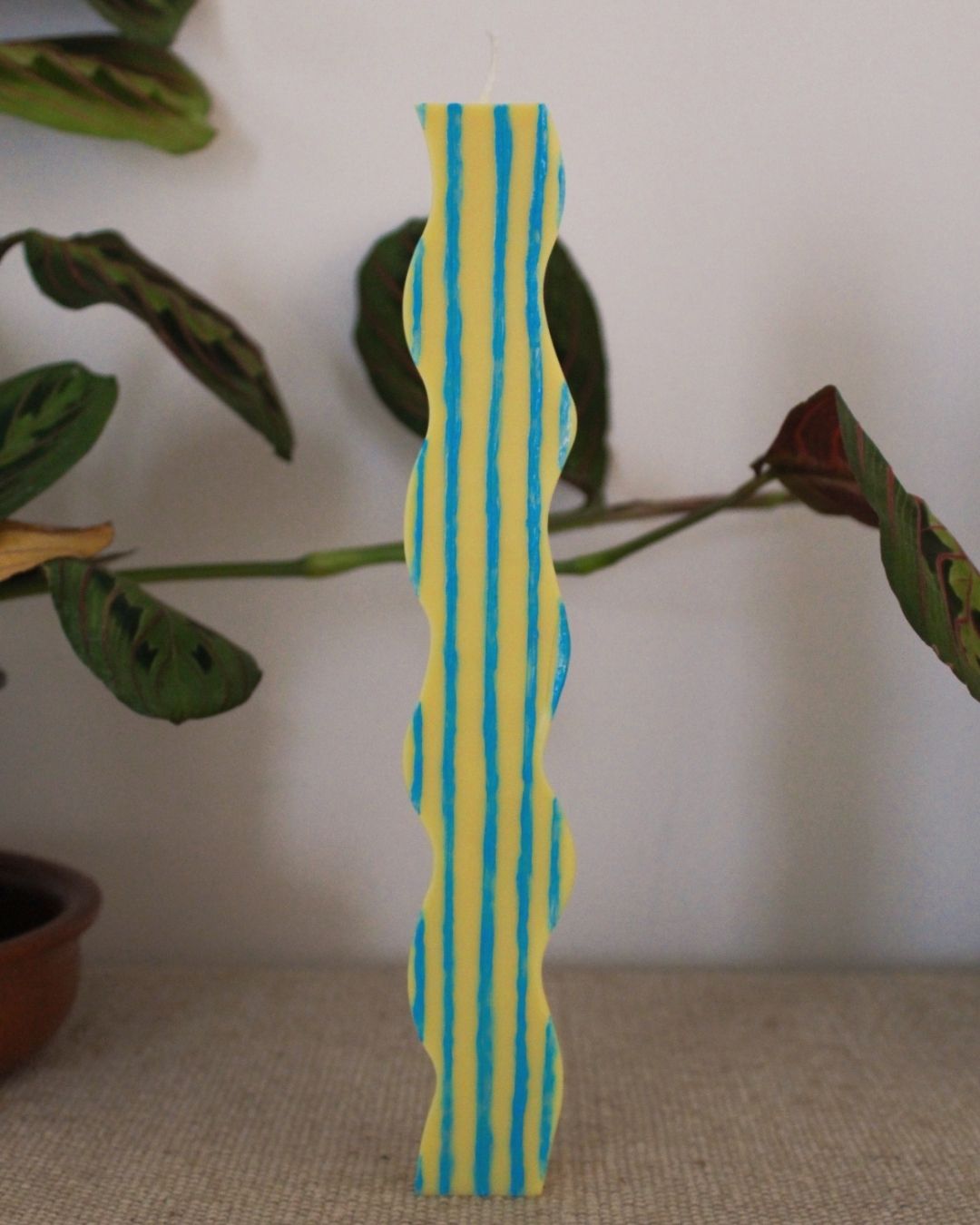 Vela pilar waves | Pintadas a mano