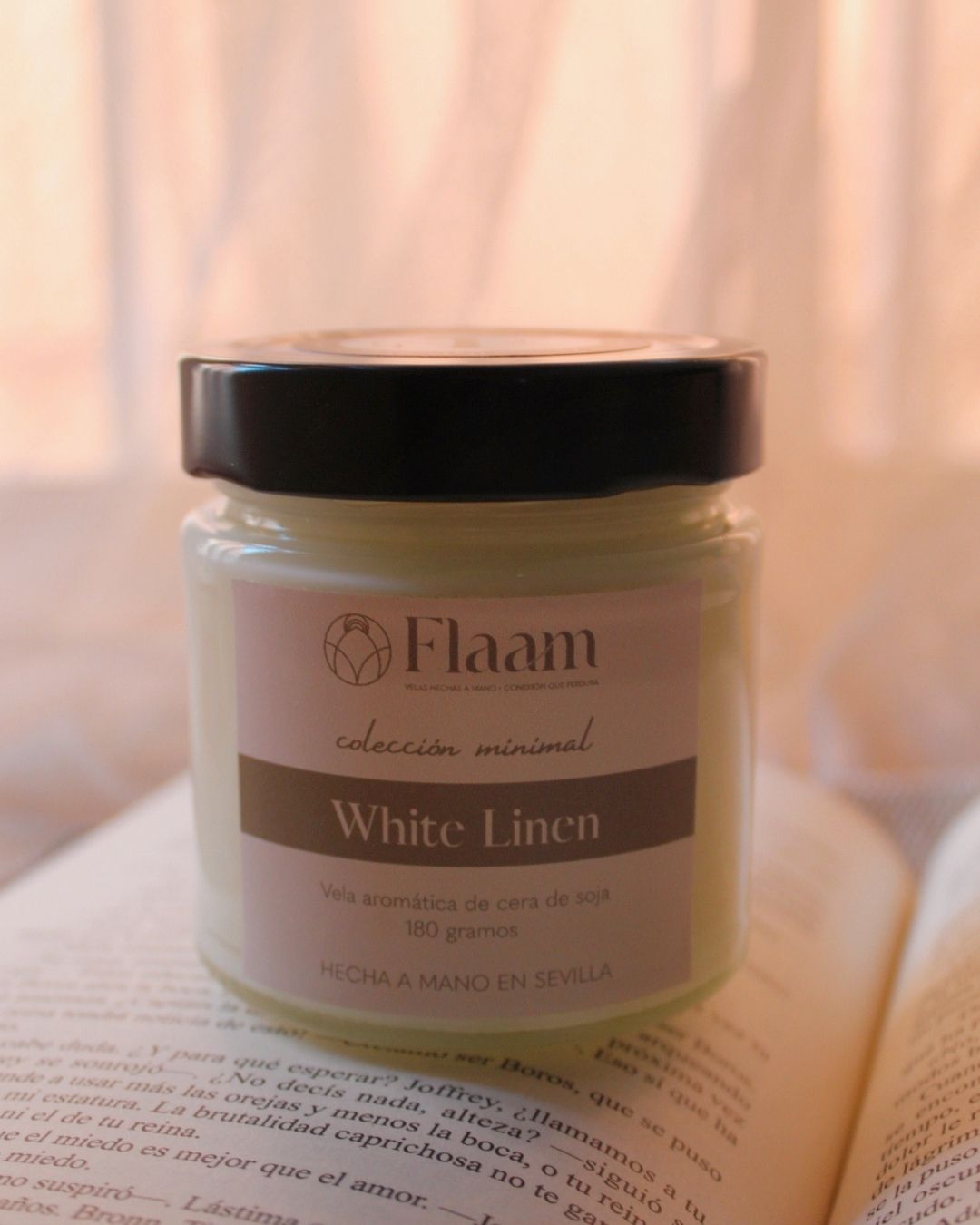 Vela tarro aroma White Linen