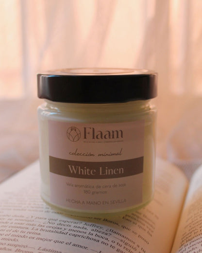 Vela tarro aroma White Linen