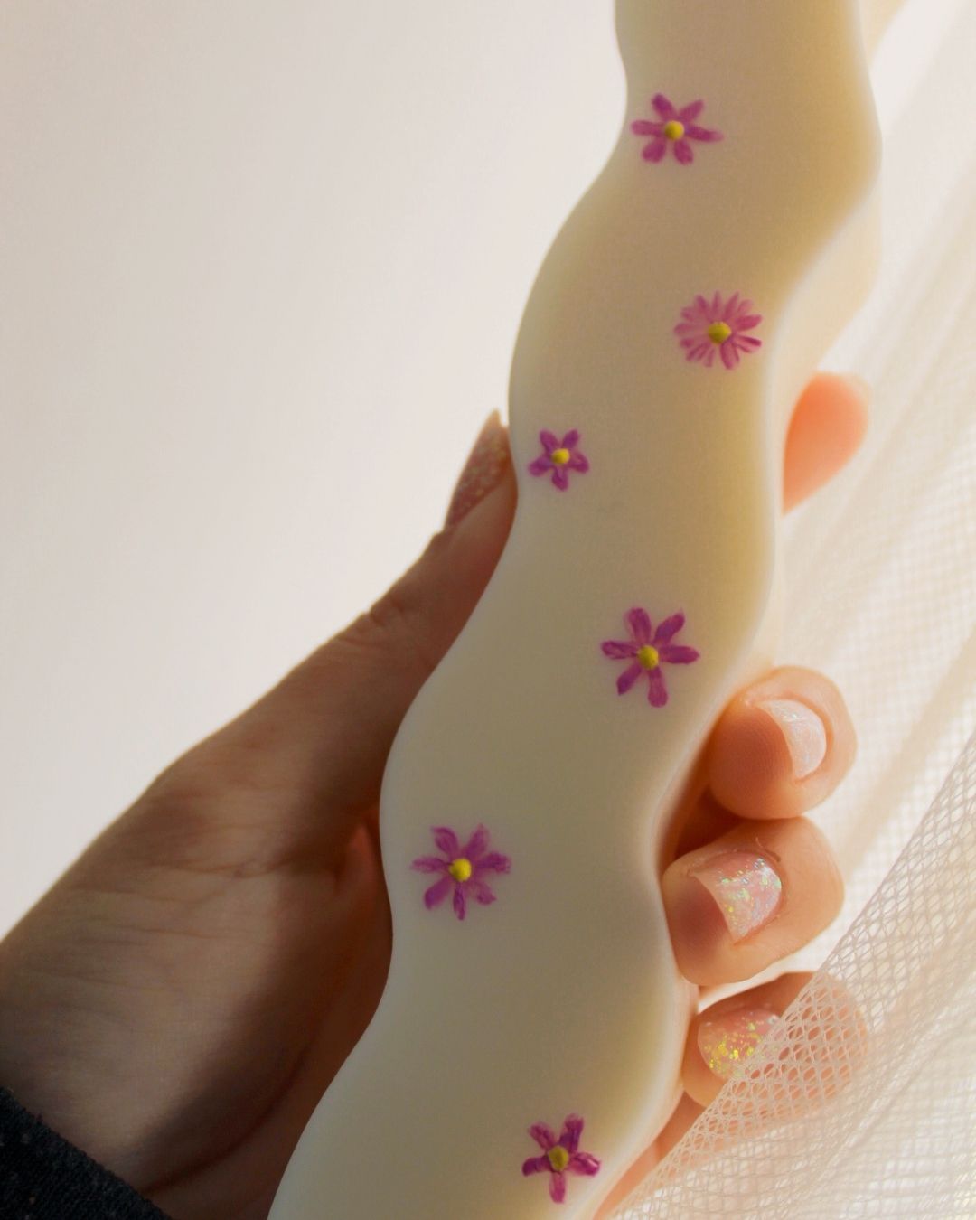 Vela pilar waves | Pintadas a mano