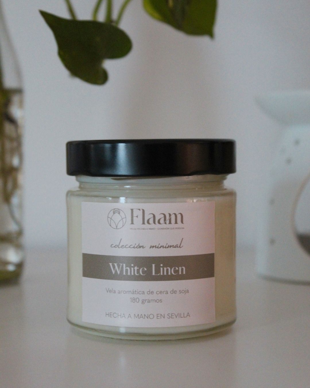 Vela tarro aroma White Linen